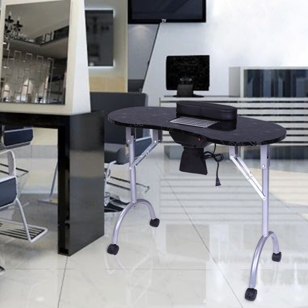 Portable nail table on sale and chair