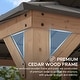 preview thumbnail 5 of 16, Sunjoy 12x20 ft. Wood Gazebo, Outdoor Patio Steel Hardtop Gazebo, Cedar Framed Wooden Gazebo with 2-tier Metal Roof
