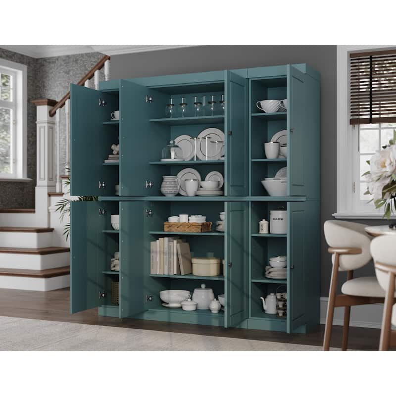 Palace Imports 100% Solid Wood 65" Kitchen China Pantry Cabinet - 65" x 71.5"