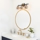 preview thumbnail 5 of 16, Modern Black Gold 2/3/4-Light Bathroom Mercury Glass Vanity Lights Wall Sconces