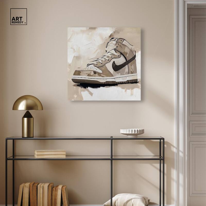 Light Tans Sneaker Canvas by Art Remedy, Gallery Wrapped