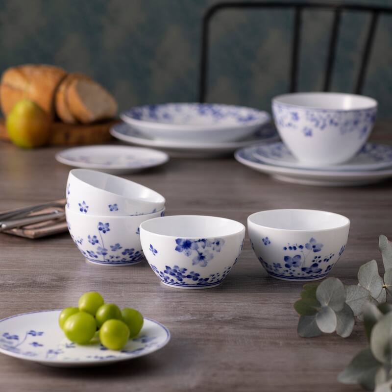 Bloomington Road Blue Set of 4 Mini Bowls, 4-1/4", 10 oz.