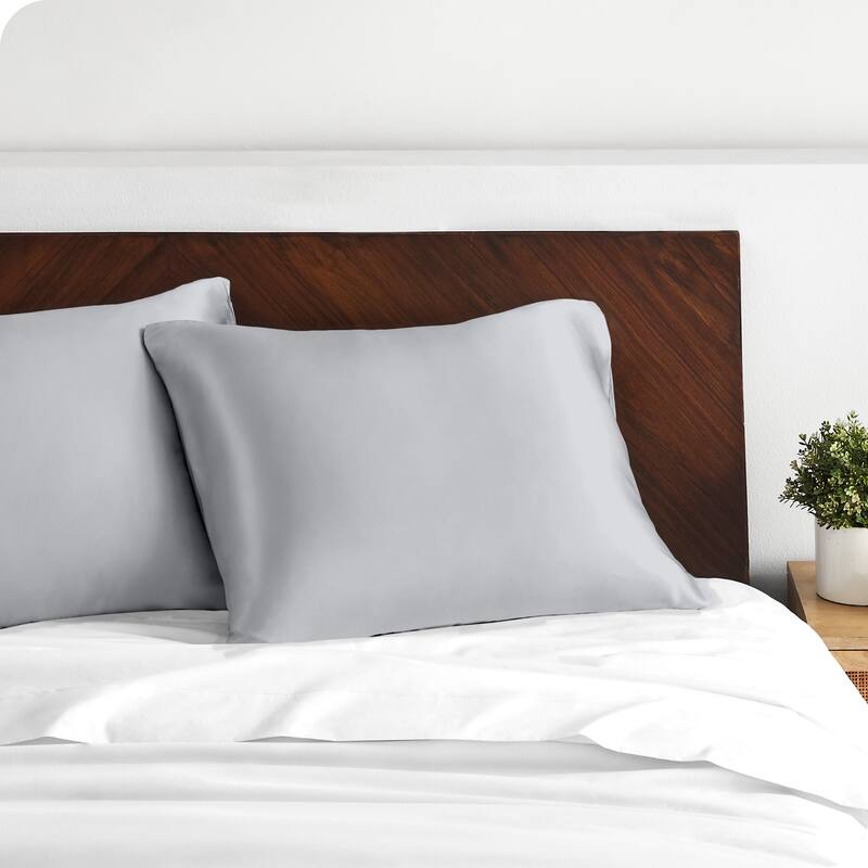 Bare Home Poly Satin Pillowcase Set for Hair and Skin (Set of 2)