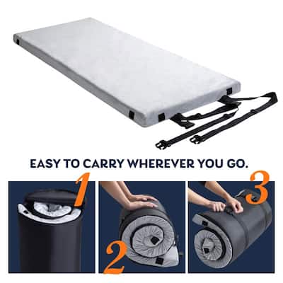 EGOHOME 2.5" Easy Roll-Up Travel Topper Pad