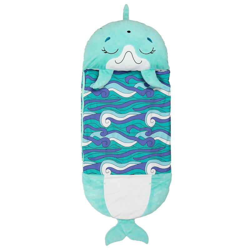 Happy Nappers: Pillow & Sleepy Sack: Medium - Dolphin Disco - 54 x 20",3+ - Dolphin Disco