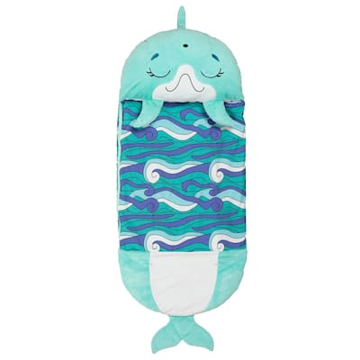 Happy Nappers: Pillow & Sleepy Sack: Medium - Dolphin Disco - 54 x 20",3+