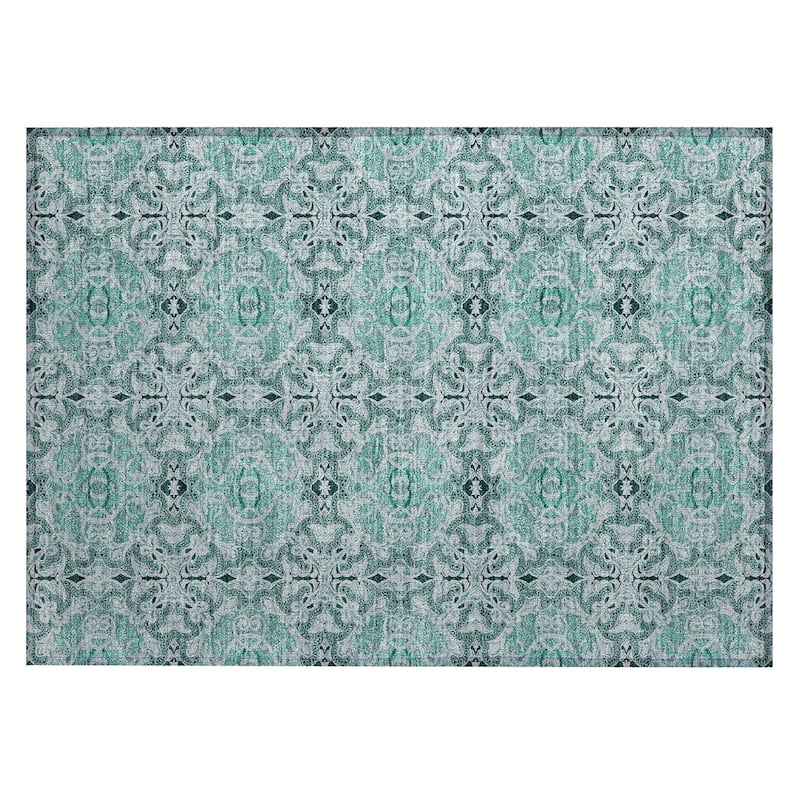 Machine Washable Indoor/ Outdoor Chantille Traditional Medallions Rug