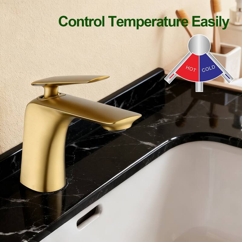 Topcraft Single Handle Bathroom Faucet with Pop-Up Drainer