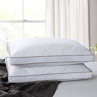 Medium-Firm 2-inch Gusset Feather and Down Pillows Set of 2
