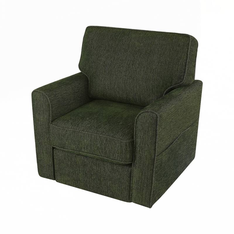 360° Swivel Chair Accent Barrel Armchair Swivel Sofa Chair with Side Pockets