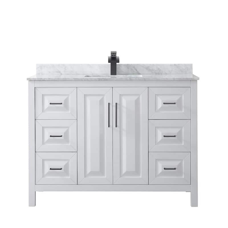 Wyndham Collection Daria 48" Free Standing Single Vanity Set with MDF