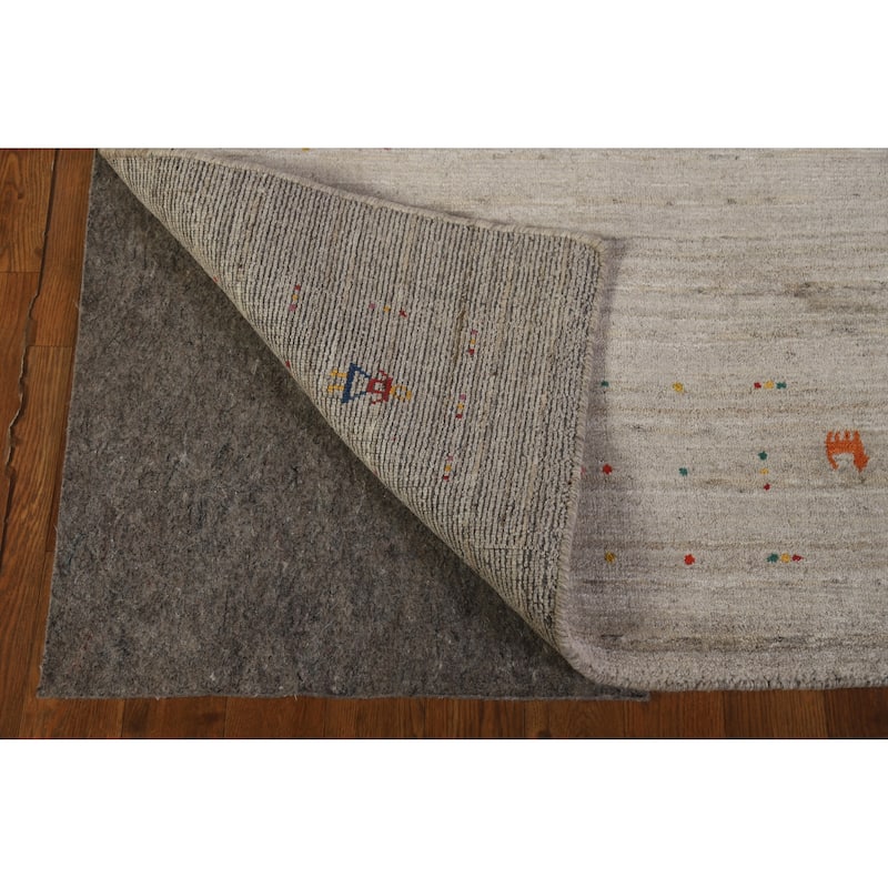 Hand Knotted Oriental 100% Wool Carpet Tribal Animal Pictorial Multi-Colored Gabbeh Area Rug - 8' 1'' X 5' 2''