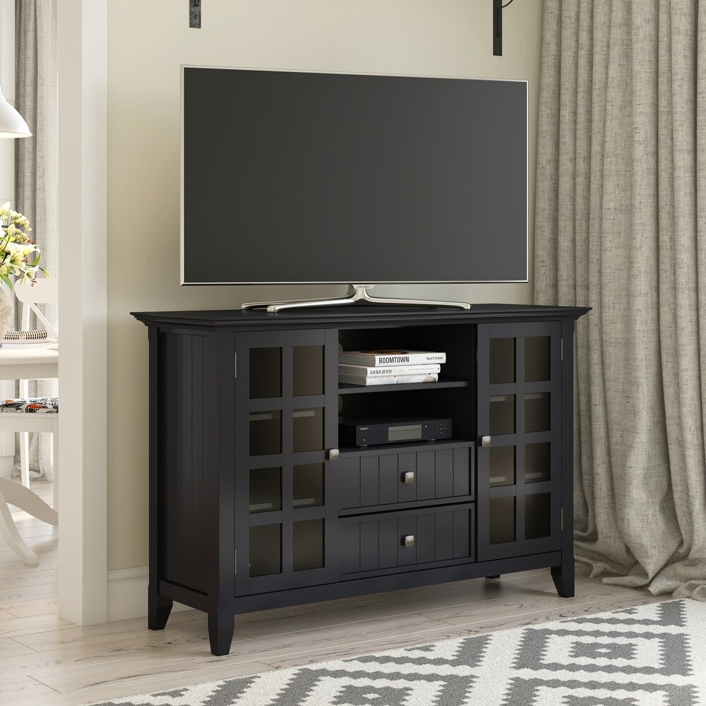 Wyndenhall stratford solid wood 60 inch wide contemporary bedroom dresser and media sale cabinet