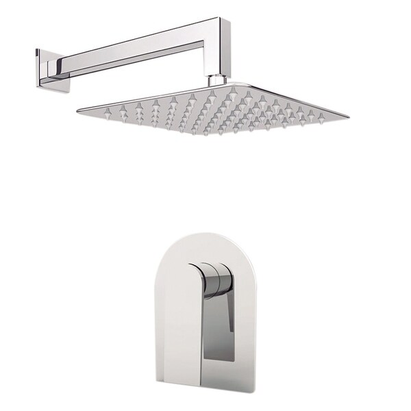 Aquamoon Havana Shower Set Chrome With 12" Showerhead and Wall Shower Arm