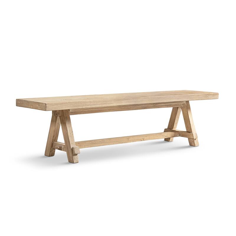Jennifer Taylor Home Hawthorne 72" Reclaimed Elm Trestle Dining Bench