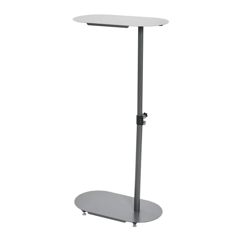 Modern Adjustable C-Shaped End Table - 20.0"L x 11.0"W x 32.0"H