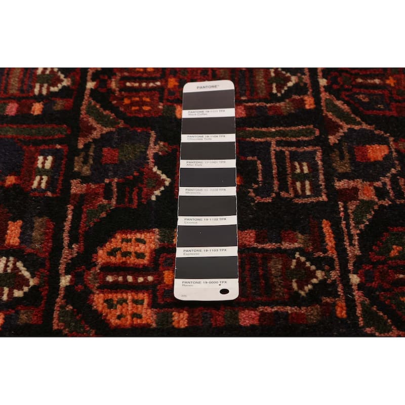 ECARPETGALLERY Hand-knotted Andelz Black, Red Wool Rug - 4'3 x 7'0