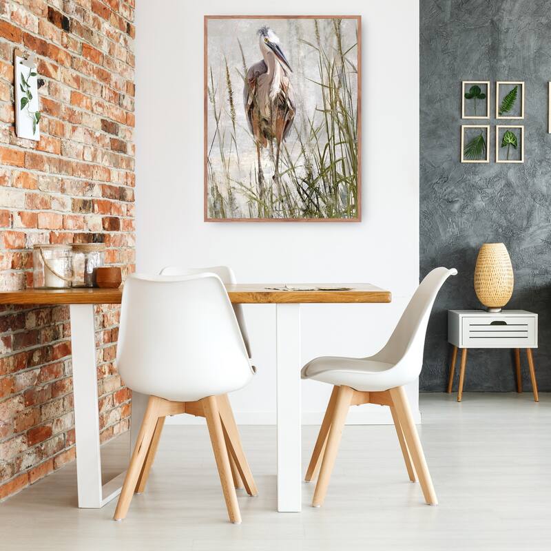 Blue Heron Portrait By Studio Arts Canvas Art Print