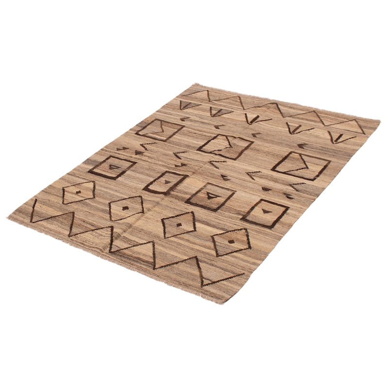 Sivas Taupe Kilim 5'0" x 6'4" - 5'0 x 6'4