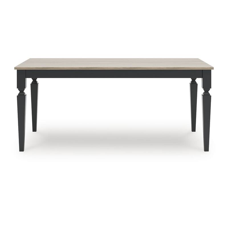 Signature Design by Ashley Mendinfort Grayish Brown/Black Dining Table - 72" W x 40" D x 31" H