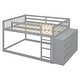 preview thumbnail 34 of 48, White Full Bunk Bed with 4 Drawers & 3 Shelves - Perfect for Families Gray