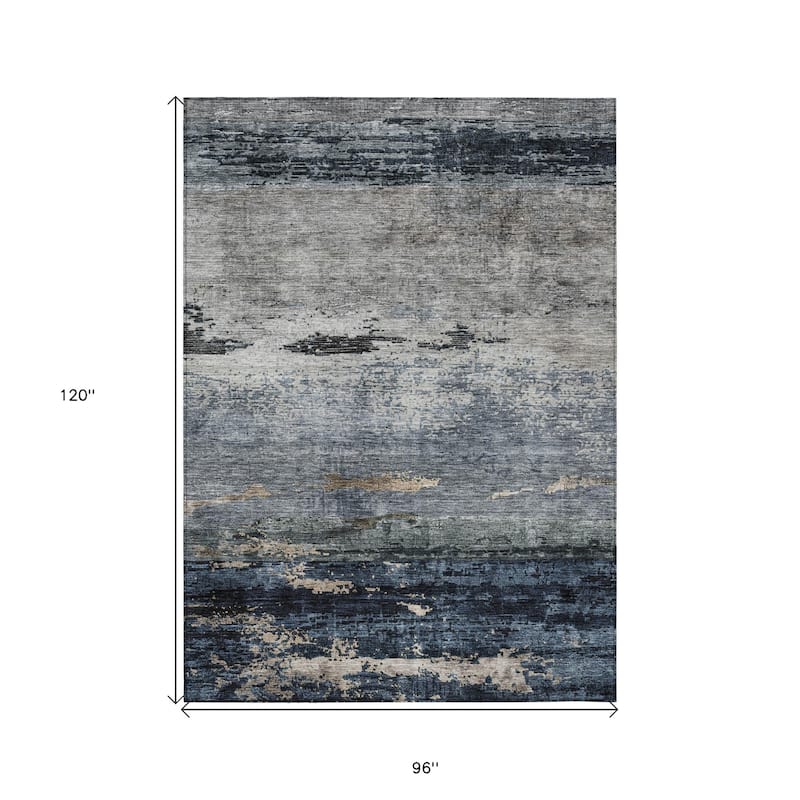HomeRoots Abstract Transitional Rectangle Outdoor Rug