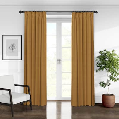 6ix Tailors Elsie Gold Pinch Pleat Drapery Panels Pair