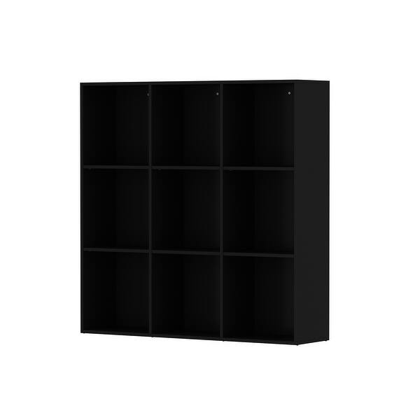 9Cube Storage Shelf Bookcase,3Tier Floor Standing Open Bookshelf 47.2"W x 47.2"H Bed Bath