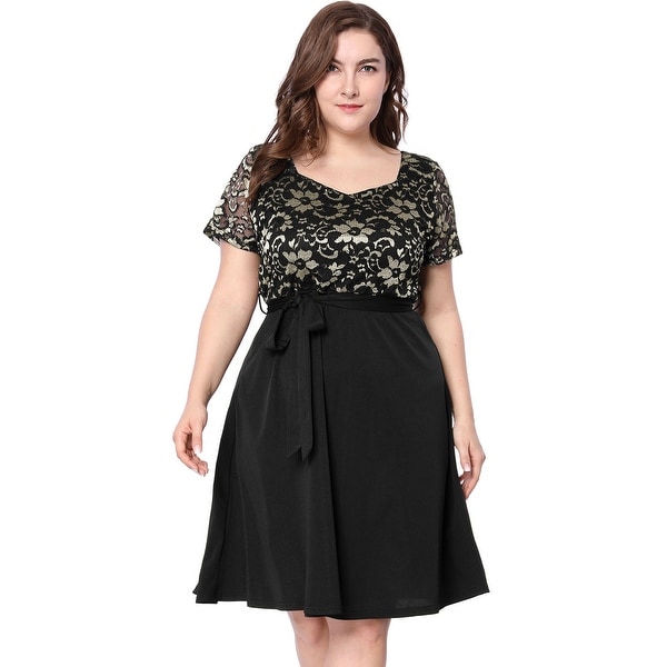 lace panel dress