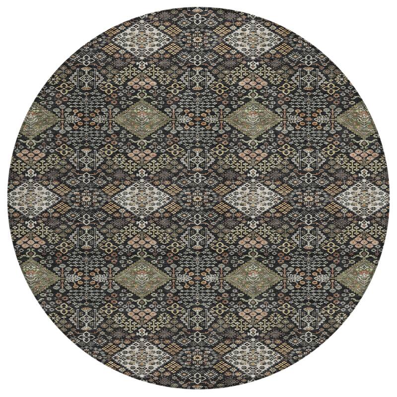 Machine Washable Indoor/ Outdoor Global Flory Chantille Rug