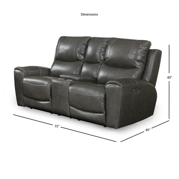 full grain leather loveseat recliner