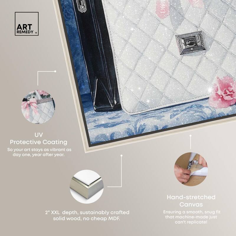 Pink Porcelain Purse and Perfume Canvas by Art Remedy