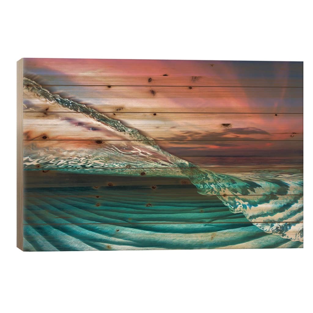 Twist of Colour Print On Wood by Jordan Robins - Multi-Color