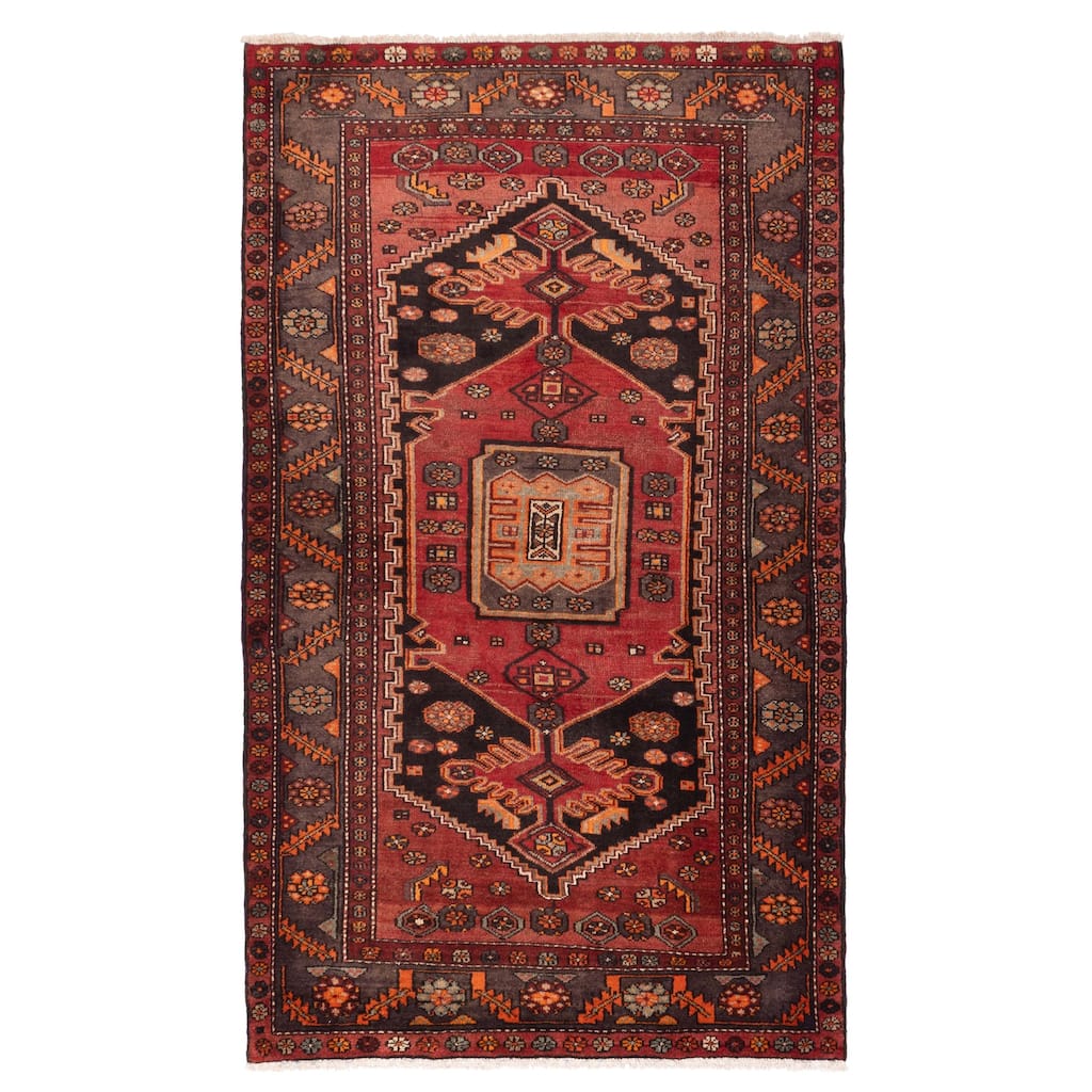 ECARPETGALLERY Hand-knotted Andelz Red Wool Rug - 4'3 x 7'3