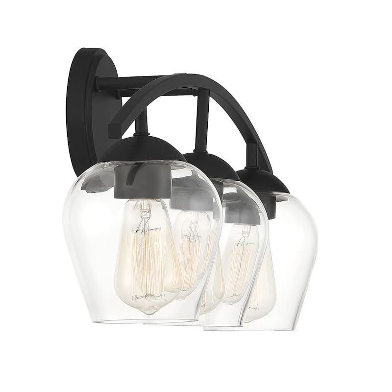 Meridian M80032 3 Light 24" Wide Bathroom Vanity Light with Clear