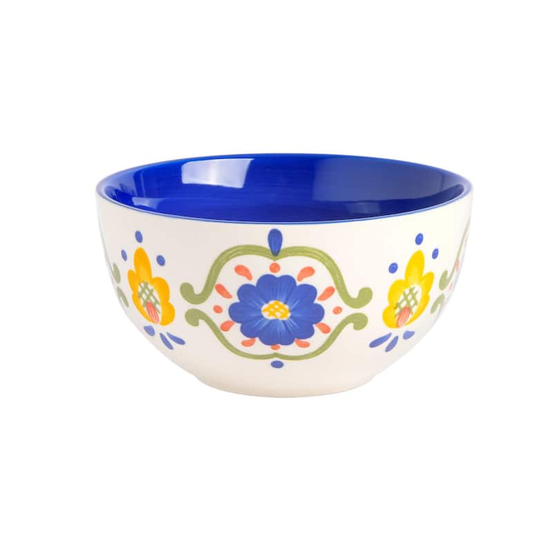 6 Inch Rustic Stoneware Cereal Bowl Set of 4