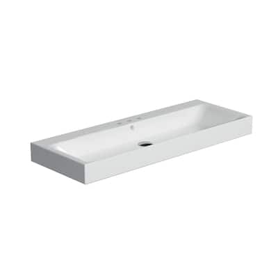 WS Bath Collections 3583.03 Cento 39-3/8" Rectangular Ceramic Vessel /