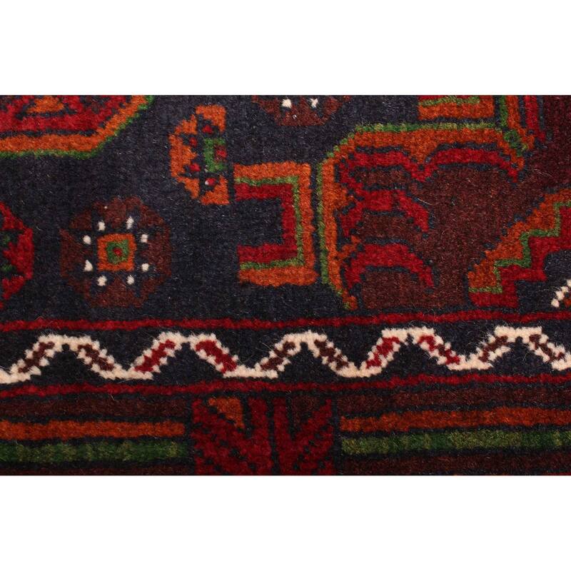 ECARPETGALLERY Hand-knotted Teimani Dark Navy Wool Rug - 3'11 x 6'4