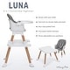 preview thumbnail 6 of 19, Dream On Me Luna 4-in-1 Convertible Baby High Chair