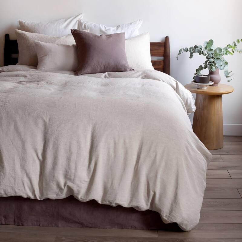French Linen Pillow with Removable Sham by BOKSER HOME