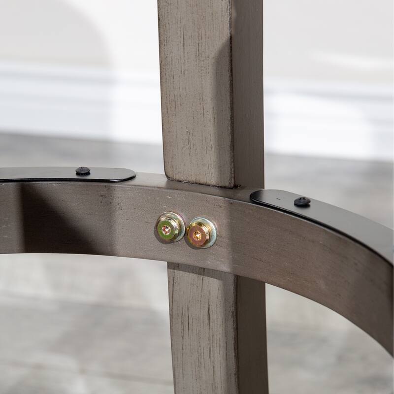 30" Bar Stool, Weathered Gray Finish