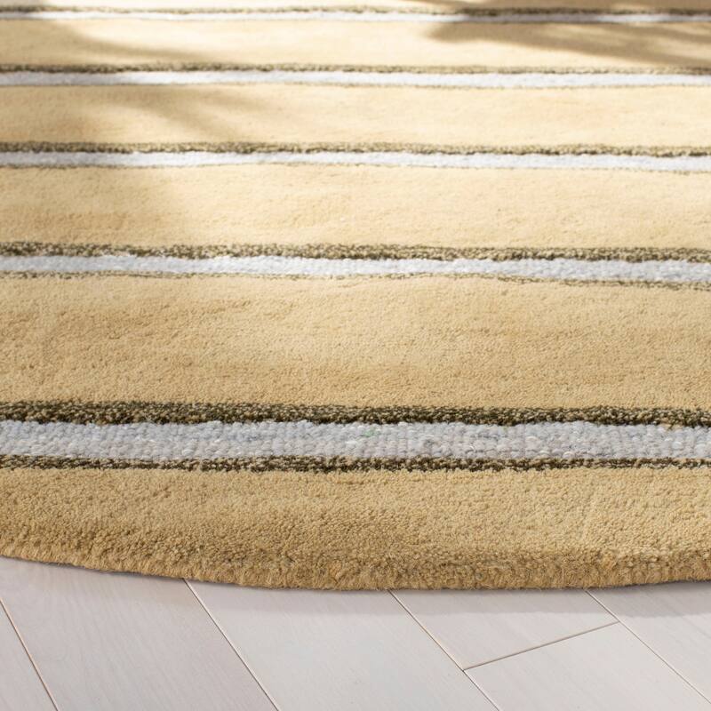 Martha Stewart by SAFAVIEH Chalk Stripe Wool/ Viscose Rug