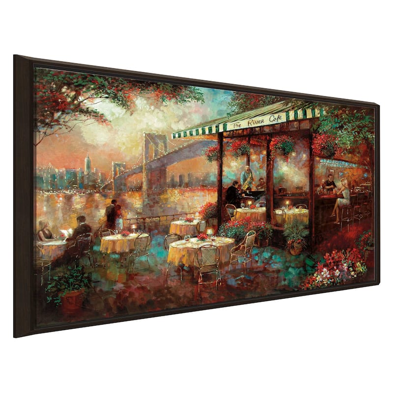 "The River Cafe" by Ruane Manning Print on Floating Canvas