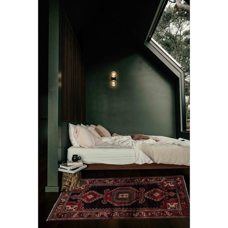 ECARPETGALLERY Hand-knotted Konya Anatolian Black, Red Wool Rug - 4'3 x 6'8