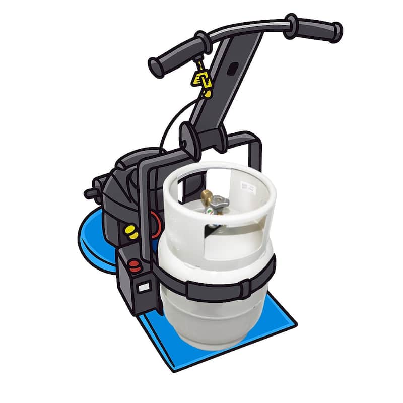 Flame King 20LB Buffer Propane Tank with Vapor Valve & Level Gauge