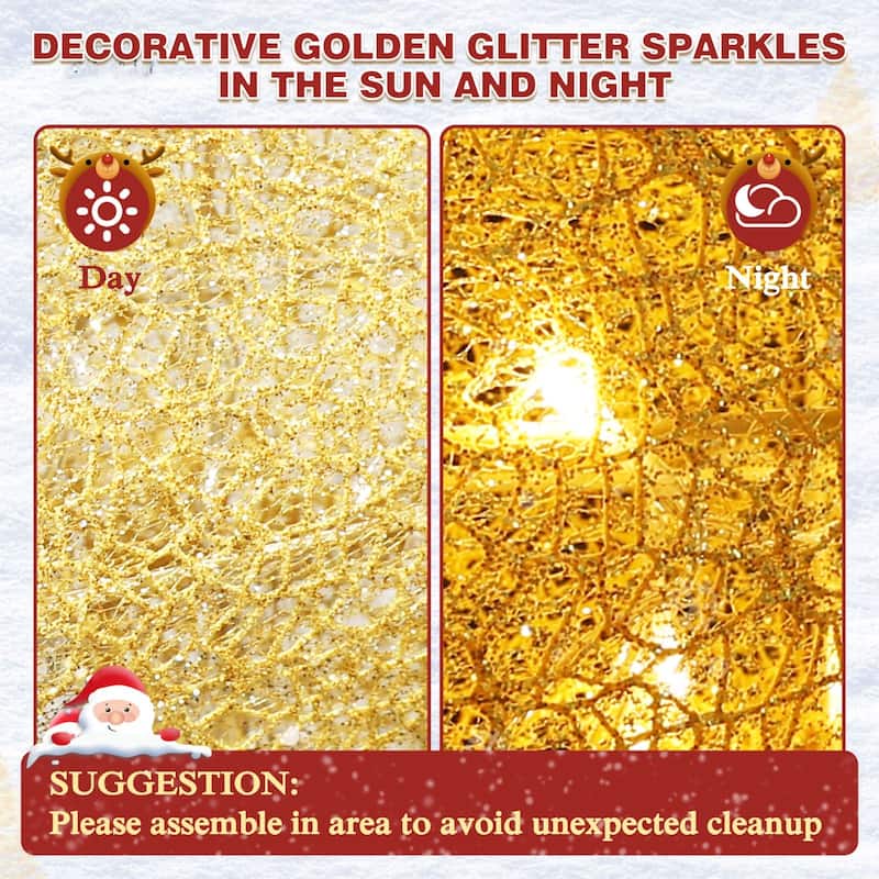 VEIKOUS 4.5 ft. 3D LED Reindeer Family Christmas Holiday Yard Decoration