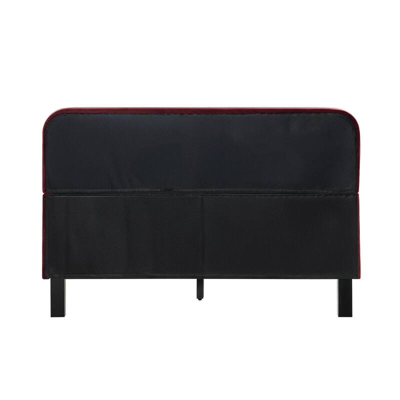 Studio Living Ashton Queen Upholstered Bed in Velvet Fabric