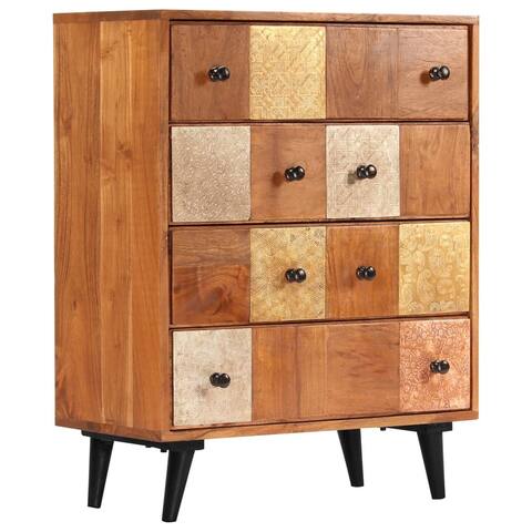 Chest of Drawers 23.6"x11.8"x29.5" Solid Acacia Wood