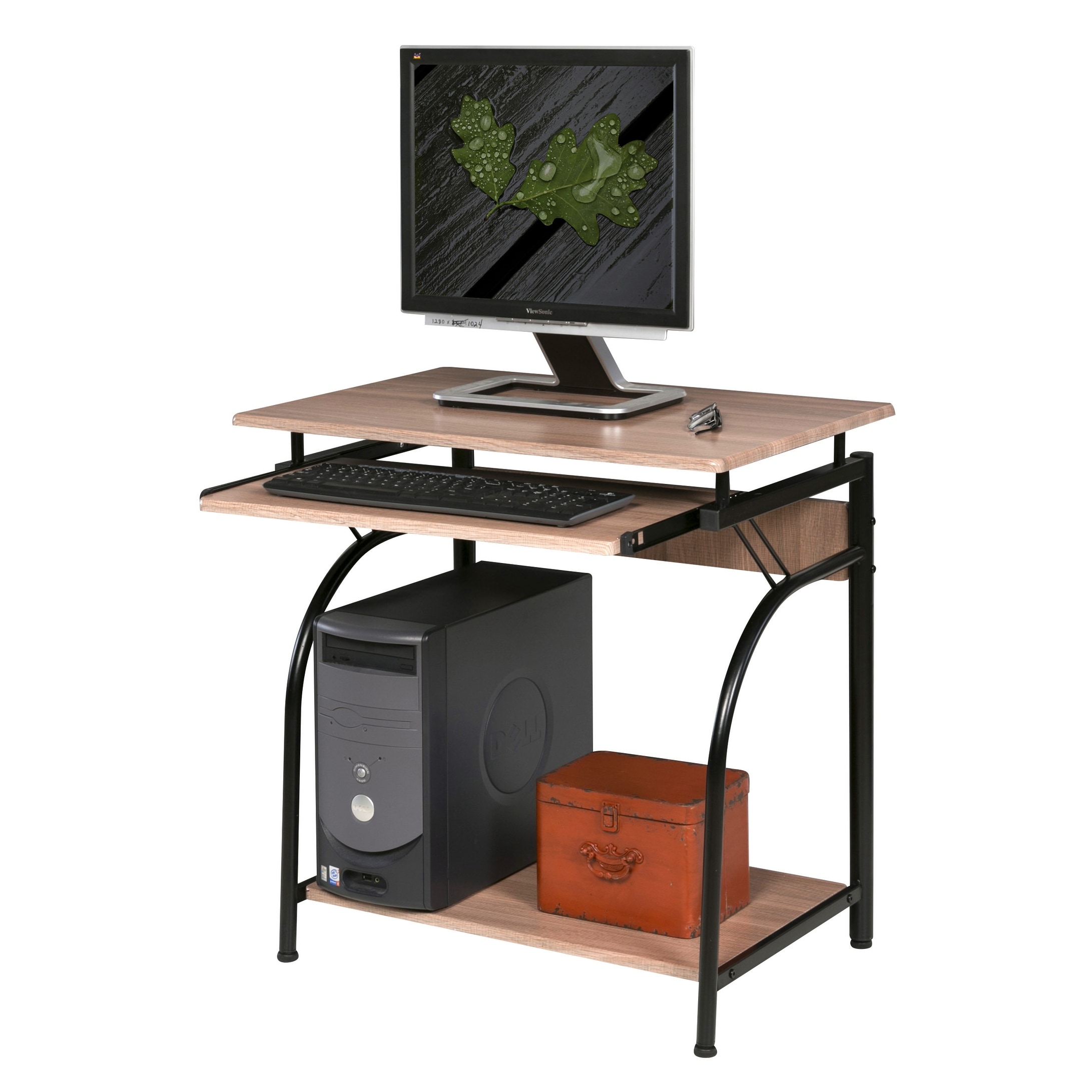 Computer Products Stanton Computer Desk with Pullout Keyboard Tray ...