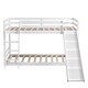 preview thumbnail 5 of 4, White Elevated Cross Guard Rail with Slide Twin Pine Wooden Bed